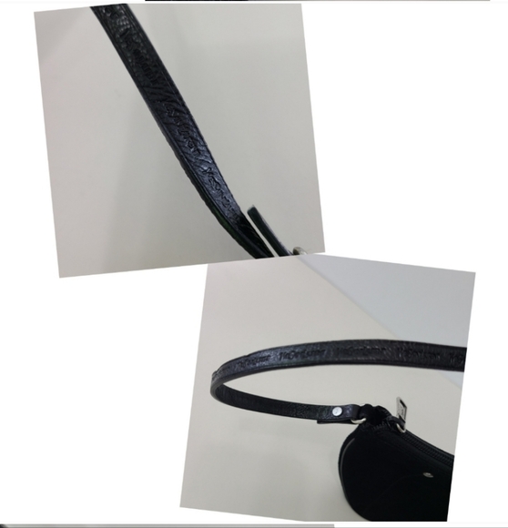 YSL Yves Saint Laurent Suede Patent Leather Demi Pouchette Pochette Baguette Bag - Picture 14 of 16